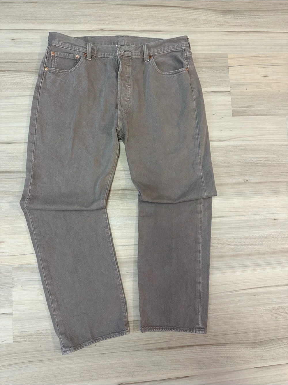 Levi’s 501 Original Fit Jeans Men’s 36x30 Gray Brown Button Fly